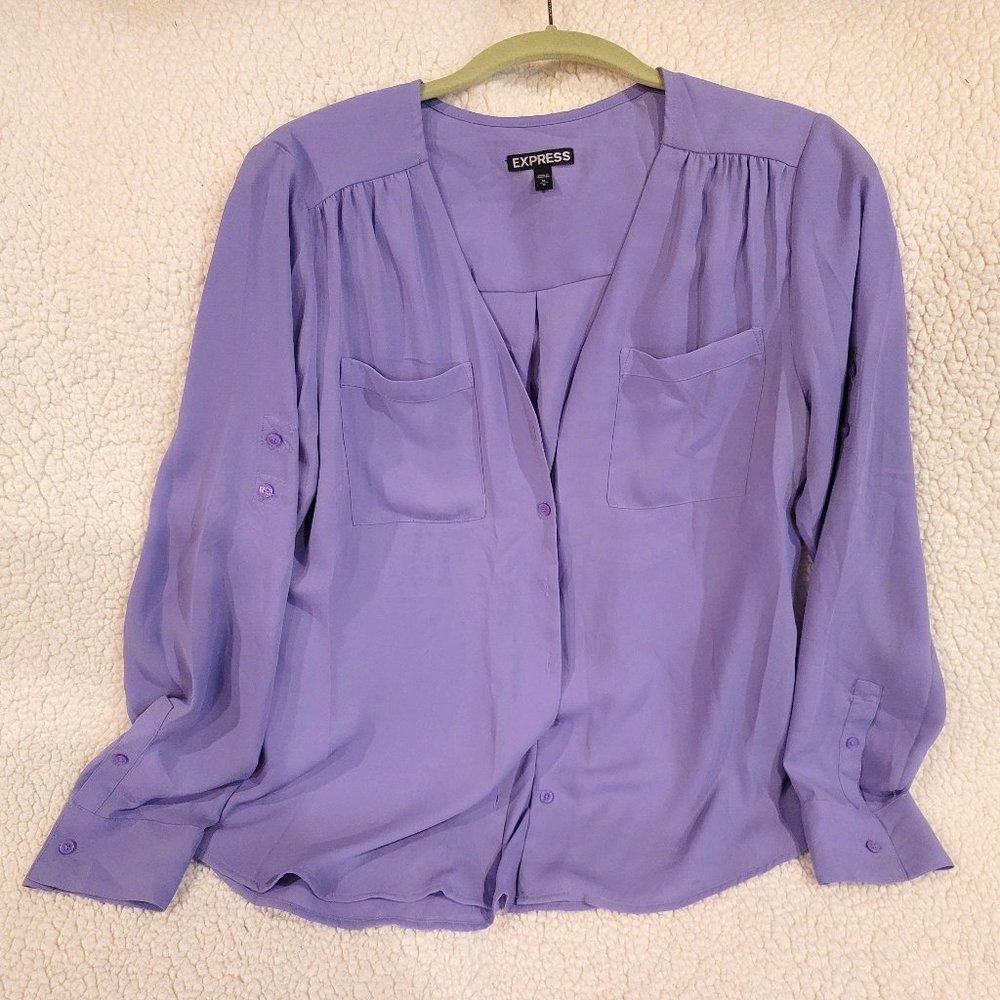Express Portofino Button-Down Blouse